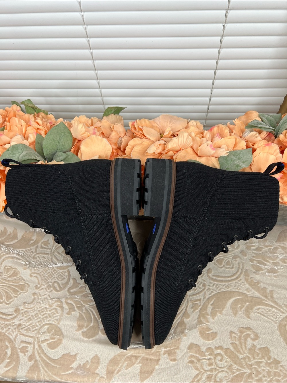 Rothy's The Laced Lug Boot in Onyx Black Size 8.5 - Picture 8 of 11